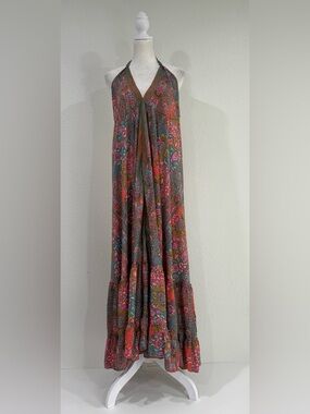 Karma Highway | Dresses | Karma Highway Dress Womens Os Halter Bohemian Maxi  Colorful Beachy Vacation | Poshmark